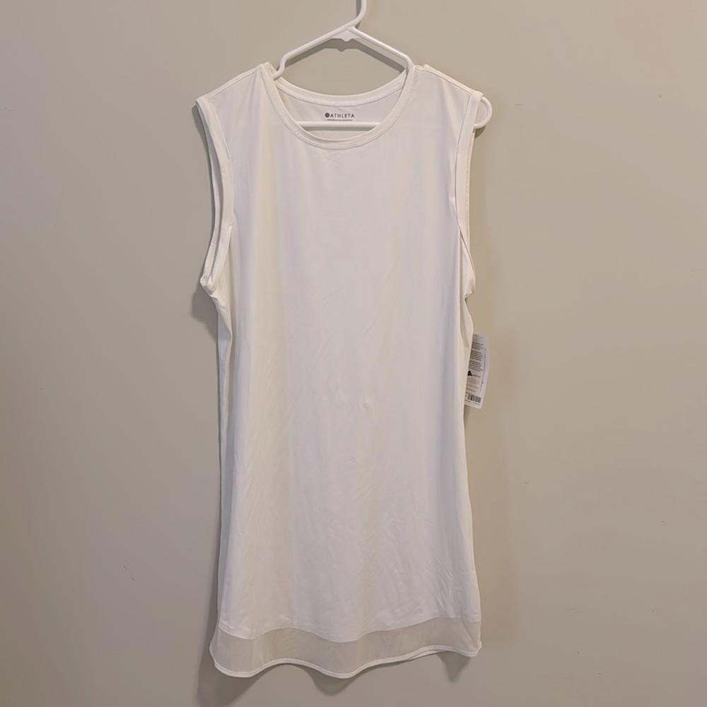 NWT Athleta white summer dress L